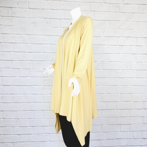Comfy USA Yellow Modal Open Front Cardigan Jacket Size:L - Picture 4 of 7